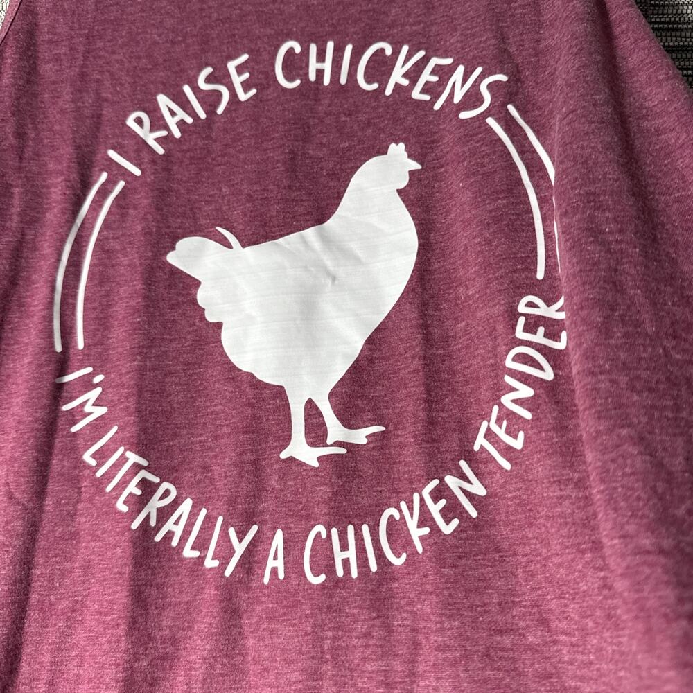 I Raise Chickens Tank Top, Berry, XXL 2XL - Picture 2 of 5